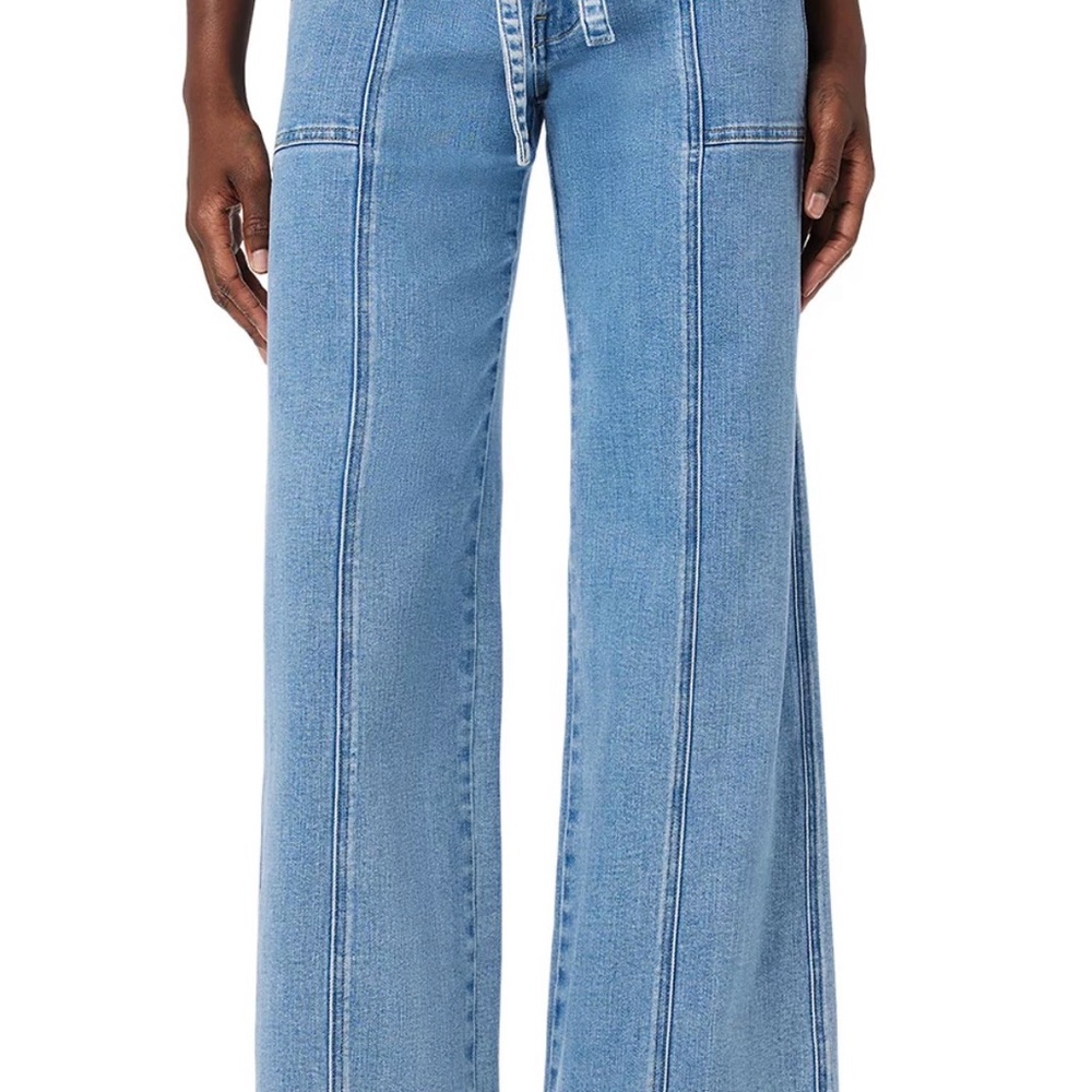 Hudson nwt tie waist wide leg trouser jeans 26 retails $245 stardom zip fly